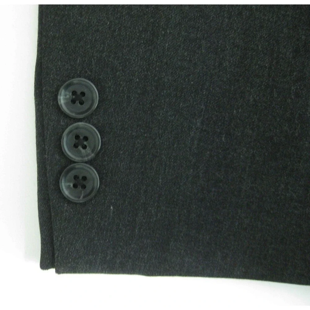 Cachet Double Breasted Sport Coat Mens Size 52R Black 100% Wool Suit Jacket